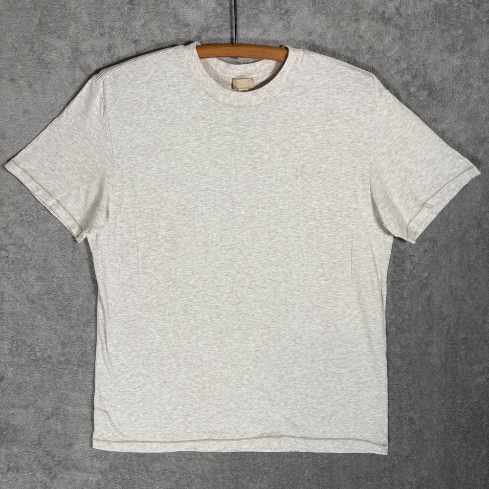 Skims Jersey T-Shirt Oatmeal Heather Short Sleeve Crew Neck Mens Small